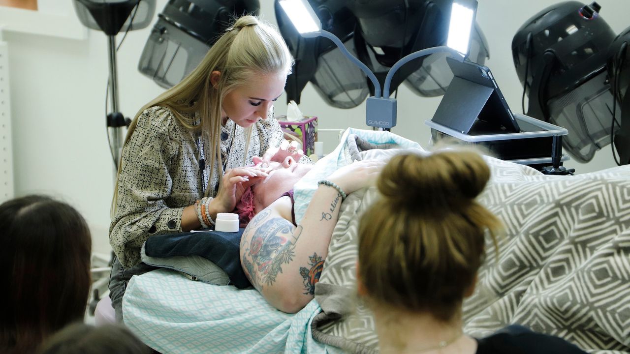 Penn Commercial esthetics student